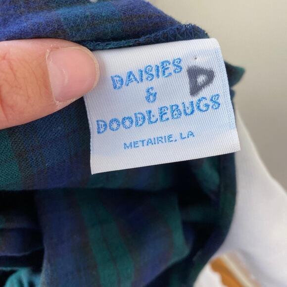 Vintage Girls Daisies & Doodlebugs Plaid Bow Dress - Picture 5 of 9